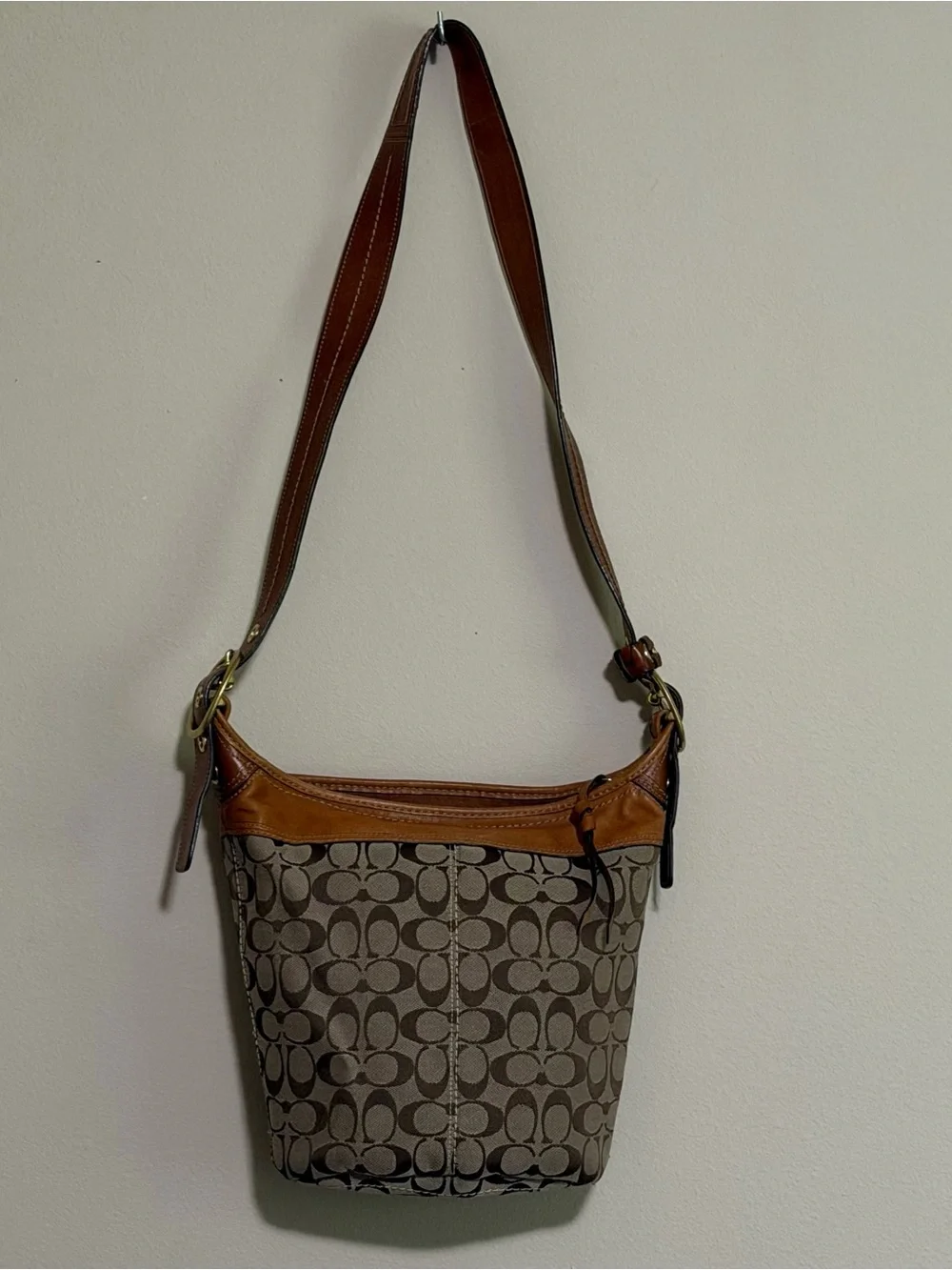 Y2K Coach Bleecker Signature Duffle Bag